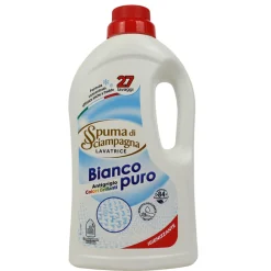 SPUMA DI SCIAMPAGNA DETERSIVO BUCATO LAVATRICE BIANCO PURO IGIENIZZANTE 27 LAVAGGI 1215 ML