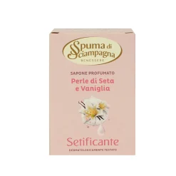 SPUMA DI SCIAMPAGNA SAPONETTA PERLE DI SETA E VANIGLIA SETIFICANTE 90 GRAMMI