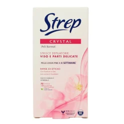 STREP 20 STRISCE DEPILATORIE VISO E PARTI DELICATE CRISTAL