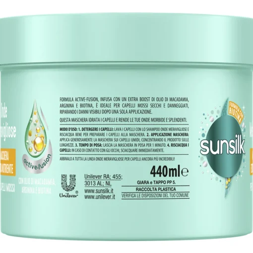 SUNSILK MASCHERA CAPELLI ONDE MERAVIGLIOSE EXTRA NUTRIENTE VASO 440 ML