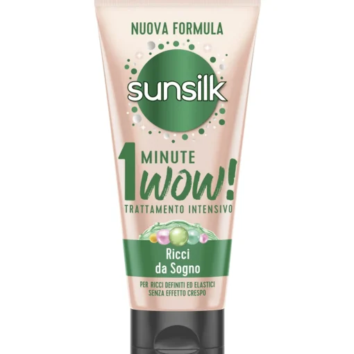 SUNSILK TRATTAMENTO INTENSIVO 1 MINUTE WOW! RICCI DA SOGNO CAPELLI RICCI DEFINITI ED ELASTICI 180 ML
