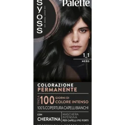 SYOSS by PALETTE COLORAZIONE PERMANENTE CON CHERATINA 1-1 NERO