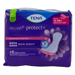 TENA DISCREET MAXI NIGHT 6 PEZZI ASSORBENTI PLUS DISPOSITIVO MEDICO CE CL1
