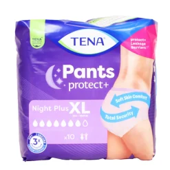 TENA PANTS PLUS NIGHT XL 10 PZ  CIRCONFERENZA 120 - 160 CM