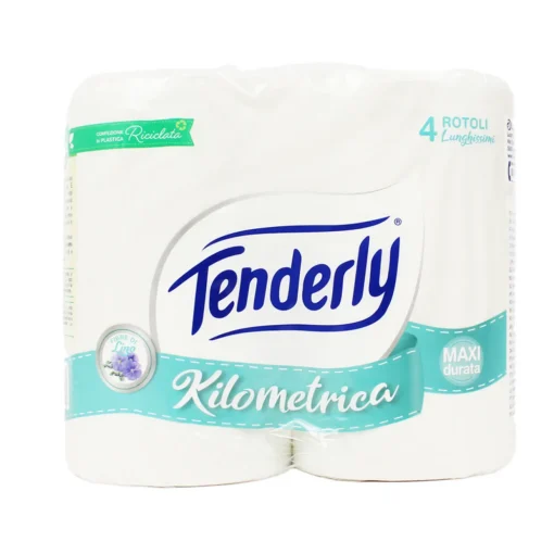 TENDERLY CARTA IGIENICA KILOMETRICA 2 VELI 4 ROTOLI