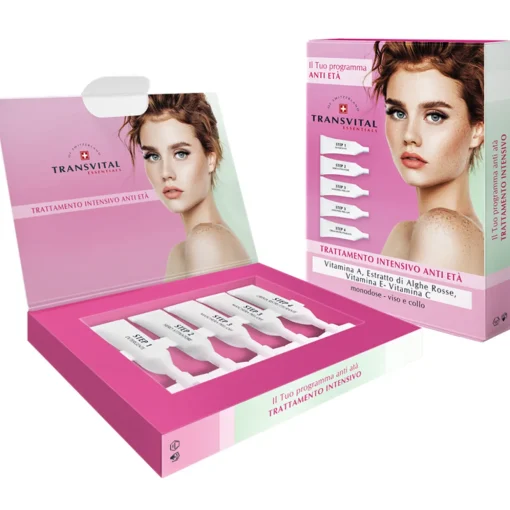 TRANSVITAL ESSENTIALS TRATTAMENTO INTENSIVO ANTI ETÀ VISO E COLLO 5 FIALE X 3 ML