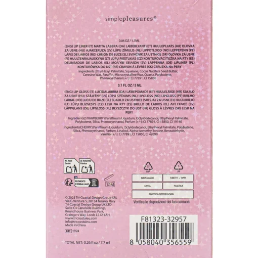 TRI COASTAL SET 2 LIP GLOSS e 1 LIP LINER