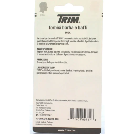 TRIM FORBICE BARBA/BAFFI+PETTININO INOX 10-20 BI