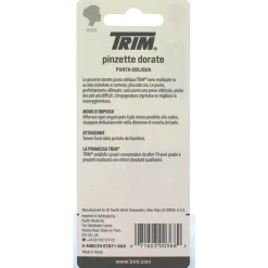TRIM PINZETTA OBLIQUA DORATA 5-40 BI