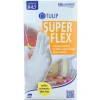 TULIP SUPERFLEX GUANTI IN VINILE BIANCO ELASTICIZZATO MONOUSO SENZA POLVERE 100 PEZZI MISURA 8-8,5
