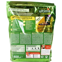 ULTIMA CAT APPETITO DIFFICILE CROCCHETTE TROTA - RISO - VERDURE BUSTA 800 grammi
