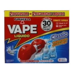 VAPE ELETTROEMANATORE SET 2 BASI + 2 RICARICHE LIQUIDE DA 30 NOTTI
