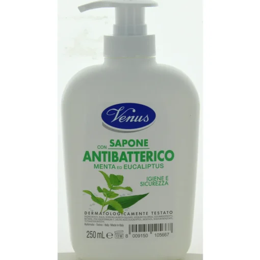 VENUS SAPONE LIQUIDO MANI MENTA ED EUCALIPTUS ANTIBATTERICO 250 ML