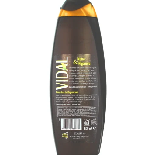 VIDAL BAGNODOCCIA ARGAN OIL OLIO DI ARGAN NUTRE & RIGENERA 500 ML