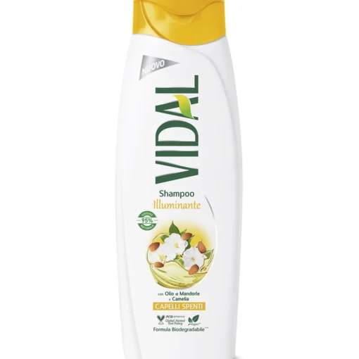 VIDAL SHAMPOO ILLUMINANTE CON OLIO DI MANDORLE E CAMELIA CAPELLI SPENTI 250 ML