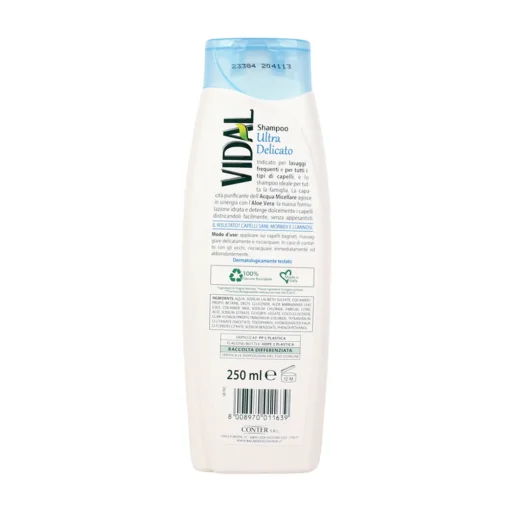 VIDAL SHAMPOO ULTRA DELICATO TUTTI I TIPI DI CAPELLI 250 ML