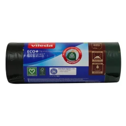 VILEDA ECOBAG 100% RICICLATO 12 SACCHI PATTUMIERA CON MANIGLIE 50 LT 70x75