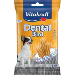VITAKRAFT DENTAL 3in1 7 STICKS MISURA XS PER CANI CON PESO INFERIORE A 5 KG