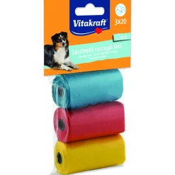 VITAKRAFT DOG SACCHETTI RACCOGLI FECI 3 ROTOLI DA 20 SACCHETTI