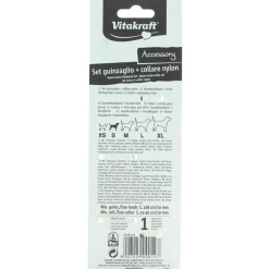 VITAKRAFT GUINZAGLIO 108cm e COLLARE PICCOLO 25-40cm IN NYLON PER CANI