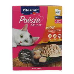 VITAKRAFT POESIE DELICE SAUCE BUSTE 6 X 85 GR. 2 POLLO, 2 TACCHINO, 2 MANZO