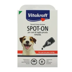 VITAKRAFT SPOT-ON FIPRONIL SOLUZIONE 67mg ANTIPARASSITARIO REPELT PER CANI TAGLIA PICCOLA PESO 2-10 KG