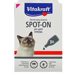 VITAKRAFT SPOT-ON FIPRONIL SOLUZIONE 50mg ANTIPARASSITARIO REPELT PER GATTI