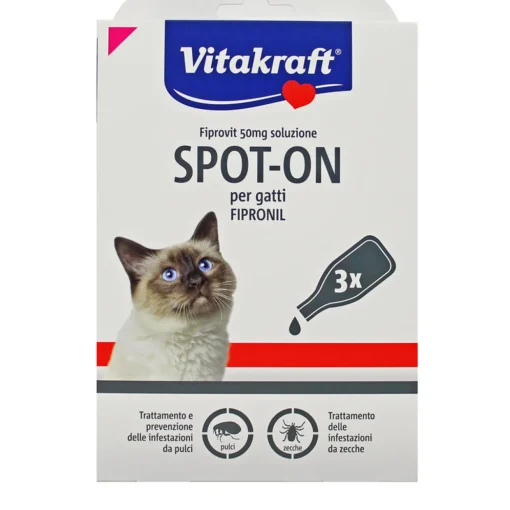 VITAKRAFT SPOT-ON FIPRONIL SOLUZIONE 50mg ANTIPARASSITARIO REPELT PER GATTI