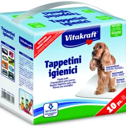 VITAKRAFT TAPPETINI IGIENICI DOG SUPERASSORBENTI, IMPERMEABILI, RESISTENTI 60x90 CM 10 PEZZI