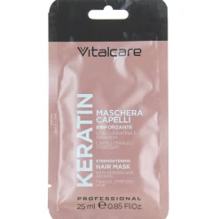 VITALCARE KERATIN MASCHERA RINFORZANTE CAPELLI FRAGILI E STRSSATI BUSTINA MONODOSE 25 ML
