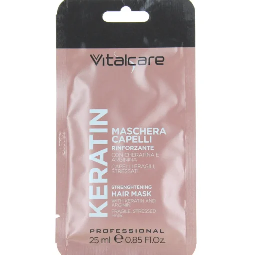 VITALCARE KERATIN MASCHERA RINFORZANTE CAPELLI FRAGILI E STRSSATI BUSTINA MONODOSE 25 ML