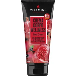 VITAMINE CREMA CORPO WELLNESS CON CENTRIFUGATI DI MELAGRANA e RIBES NERO FRESCHI TUBO 200 ML