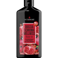 VITAMINE DOCCIASCHIUMA WELLNESS CON CENTRIFUGATI DI MELAGRANA E RIBES NERO FRESCHI 400 ML