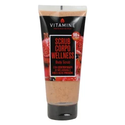 VITAMINE SCRUB CORPO WELLNESS CON CENTRIFUGATI DI MELAGRANA e RIBES NERO FRESCHI TUBO 200 ML