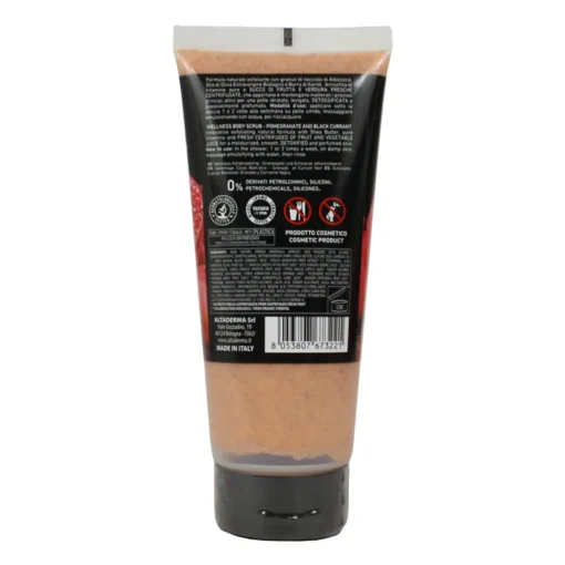 VITAMINE SCRUB CORPO WELLNESS CON CENTRIFUGATI DI MELAGRANA e RIBES NERO FRESCHI TUBO 200 ML
