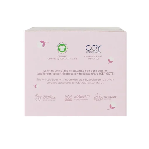 VIVICOT BIO ASSORBENTI COMPOSTABILI NOTTE CON ALI RIPIEGATO IN BUSTINE 10 PZ
