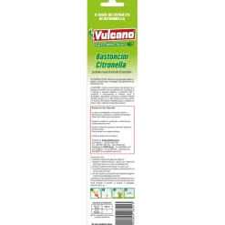 VULCANO BASTONCINI CITRONELLA PER AMBIENTI ESTERNI 4 PZ