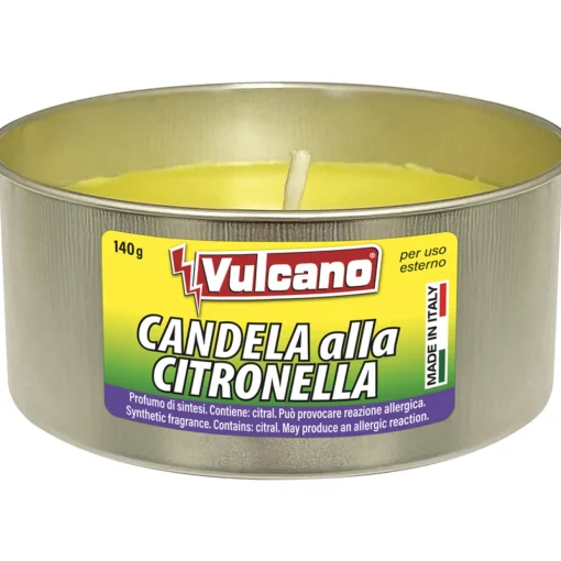 VULCANO CANDELA CITRONELLA LATTA 140 GRAMMI PER USO ESTERNO