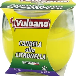 VULCANO CANDELA CITRONELLA BICCHIERE 90 GRAMMI DURATA 25 ORE