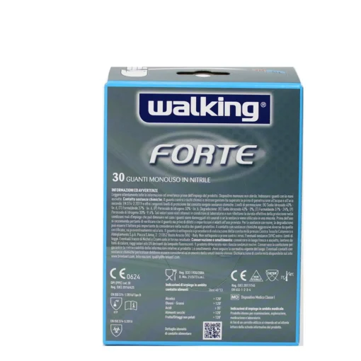 WALKING GUANTO FORTE NITRILE 30 PEZZI MISURA M/L  7-8 1/2 - DISP MED CL 1