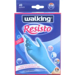 WALKING GUANTO IN NITRILE RESISTO USA E GETTA 40 PZ.SMALL/MEDIUM