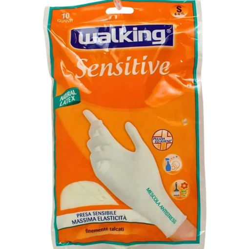 WALKING GUANTO SENSITIVE USAeGETTA IN LATTICE 10 PZ.SMALL 6-6 MEZZO
