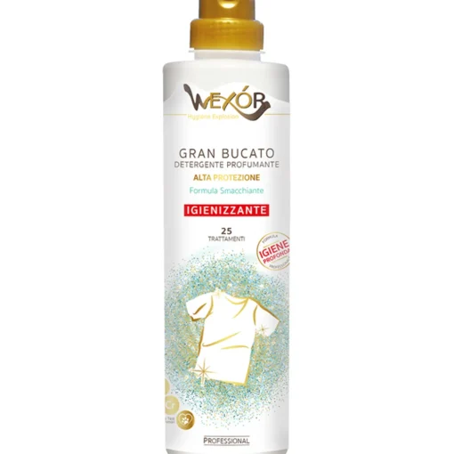 WEXOR GRAN BUCATO DETERGENTE PROFUMANTE IGIENIZZANTE FORMULA SMACCHIANTE 750 ML 25 TRATTAMENTI