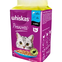 WHISKAS PRANZETTI 1+ PESCE BUSTA 6x50gr SALMONE, TONNO IN SALSA