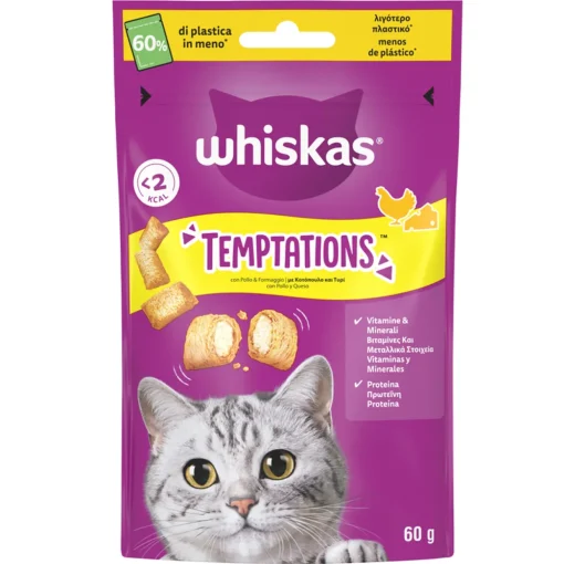 WHISKAS TEMPTATIONS POLLO BUSTA 60gr
