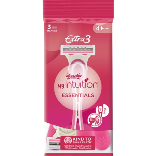WILKINSON EXTRA3 MY INTUITION ESSENTIALS COLOR MIX RASOIO 4 PEZZI DONNA