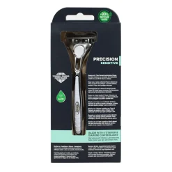 WILKINSON RASOIO QUATTRO ESSENTIAL 4 TITANIUM SENSITIVE 4 LAME MANICO + 1 RICAMBIO SUL RETRO