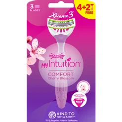 WILKINSON XTREME3 MY INTUITION RASOIO COMFORT CHERRY BLOSSOM USA&GETTA 4+2 PEZZI DONNA