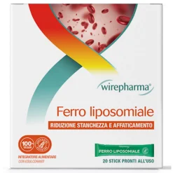 WIREPHARMA INTEGRATORE FERRO LIPOSOMIALE 20 STICK DA 40 GR.