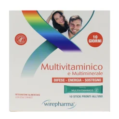 WIREPHARMA MULTIVITAMINICO 10 STICKS INTEGRATORE ALIMENTARE
